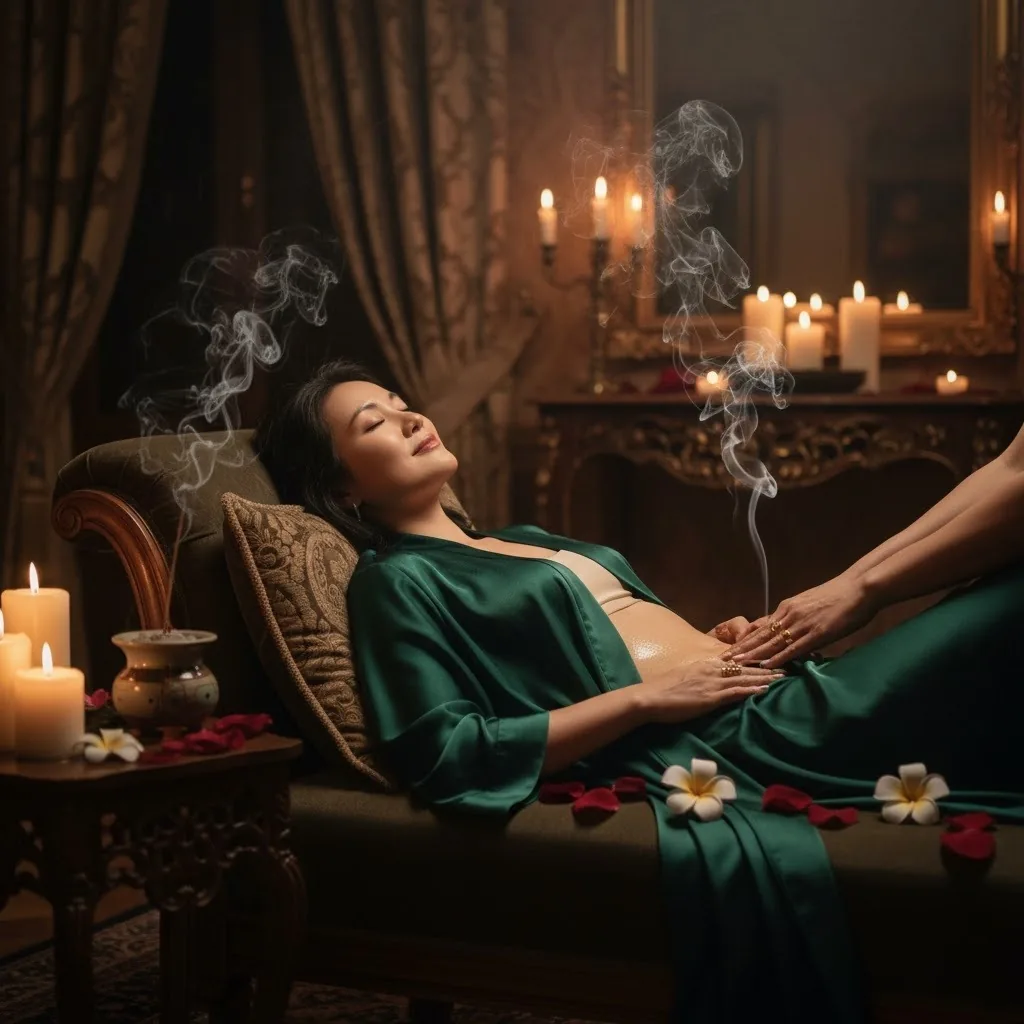 A quiet women's healing room in evening light